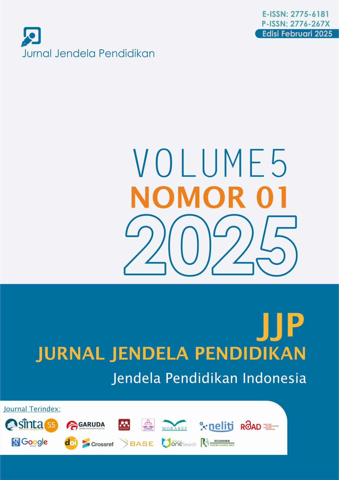 					View Vol. 5 No. 01 (2025): Jurnal Jendela Pendidikan: Edisi Februari 2025
				