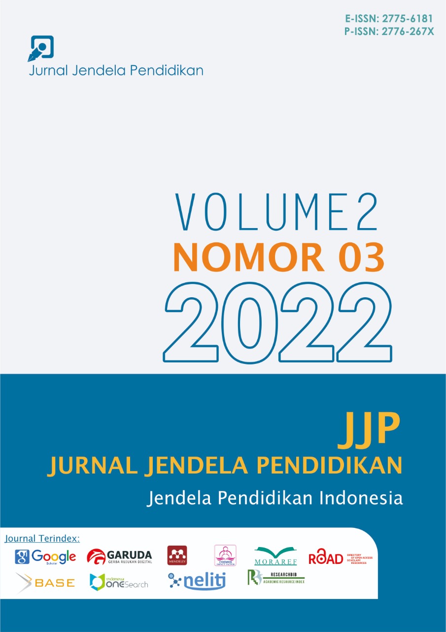 					View Vol. 2 No. 03 (2022): Jurnal Jendela Pendidikan: Edisi Agustus 2022
				